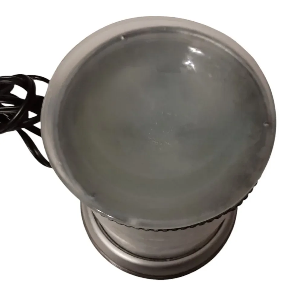 Scentsy Silver Frost Glass Shade Base Wax Warmer Lampshade Collection Snowflake.